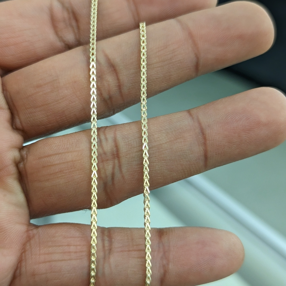 10kt Real Gold Franco Chain 1.5mm 20 Inch - Picture 3 of 10
